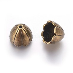 チベット風合金ビーズキャップ  カドミウムフリー＆ニッケルフリー＆鉛フリー  アンティークブロンズ  17x16mm  穴：2mm&nbsp;LS-TIBE-5211-AB-FF
