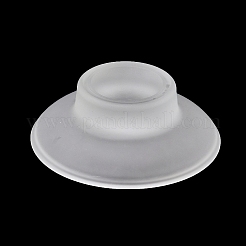 ガラス製石鹸皿トレイ  フラットラウンド  ホワイト  110x37.5mm  内径：100mm&nbsp;AJEW-XCP0003-54