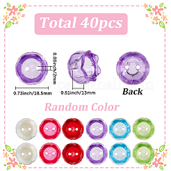 40Pcs Transparent Acrylic Bead Caps&nbsp;OACR-SC0003-03