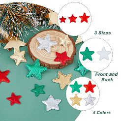 120Pcs 12 Style Christmas Star Non-woven Fabric Ornament Accessories&nbsp;DIY-FH0005-71