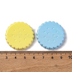 ベーキングペイント不透明アクリルビーズ  ビスケット  ミックスカラー  30.5~31.5x5.5mm  穴：2.8mm&nbsp;MACR-F080-15