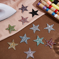 20Pcs 10 Colors Plastic Clothing Patches&nbsp;FIND-GF0008-92-1