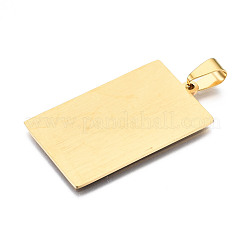 ステンレスペンダント201個  レーザー彫刻模様  タロットカードペンダント  ゴールドカラー  月xviii  40x24x1mm  穴：8x4mm&nbsp;X-STAS-S105-LA460-16