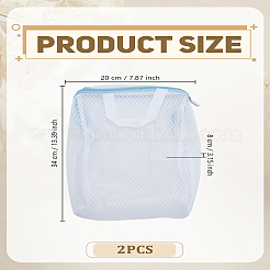 2Pcs Polyester Zipper Bags for Shoes Socks&nbsp;ABAG-LP0001-93B