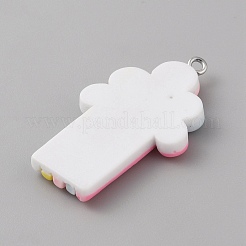 Opaque Resin Pendants&nbsp;RESI-CJC0011-32B-03