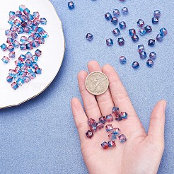 Two Tone Transparent Spray Painted Acrylic Bead&nbsp;X-ACRP-T005-26C