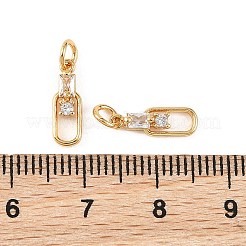 SHEGRACE Brass Micro Pave Clear Cubic Zirconia Charms&nbsp;XGRQ4N510-726G