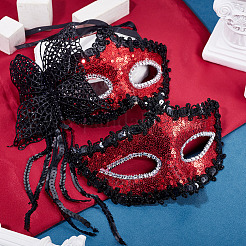 2Pcs 2 Styles Plastic Masquerade Masks for Cosplay Party Costume Accessory&nbsp;FEPA-TA0001-02A