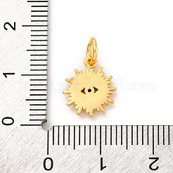 Brass Micro Pave Cubic Zirconia Charms&nbsp;KK-U033-04G-02