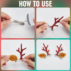 40Pcs Velvet Antler Snowman Hand Branch&nbsp;DOLL-GF0001-08A