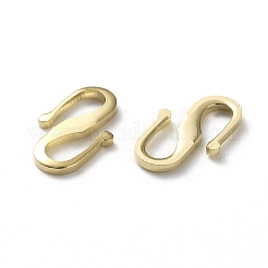 真鍮製S字クラスプ  カドミウムフリー＆鉛フリー  長持ちメッキ  24KGP本金メッキ  12x7.5x1mm&nbsp;X-KK-L205-04G