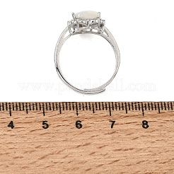 Brass Micro Pave Cubic Zirconia Finger Rings&nbsp;CU-CBA260E-04P