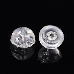 925スターリングシルバーピアスキャッチ  スタンプ925個付き  銀  5.5x4mm  穴：0.8mm&nbsp;STER-K167-036S