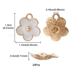 Light Gold Plated Alloy Enamel Pendants&nbsp;ENAM-YW0002-20A
