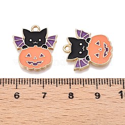 Halloween Theme Rack Plating Alloy Enamel Pendants&nbsp;ENAM-N056-362