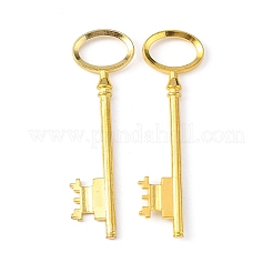 チベットスタイル合金スケルトンキー大型ペンダント  鉛フリー＆カドミウムフリー  ゴールドカラー  80x23x3mm  穴：12x18mm&nbsp;TIBEP-S105-G-RS