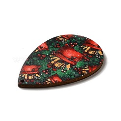 Single Face Printed Wood Big Pendants&nbsp;WOOD-H102-03B