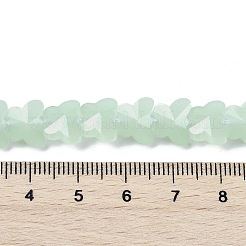 ジェイド風ガラスビーズ連売り  蝶  多面カット  淡緑色  8x10x5.5mm  穴：0.9mm  約55個/連  15.47インチ（39.3cm）&nbsp;EGLA-L045-I-A03