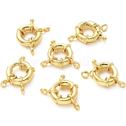 ラックメッキ真鍮製引き輪  18KGP本金メッキ  13x5mm  穴：2mm&nbsp;KK-YW0001-47