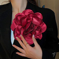 Flower Polyester Brooches&nbsp;JEWB-WH20008-04C