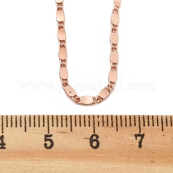 Brass Oval Link Chain Necklaces for Women&nbsp;NJEW-D302-26RG