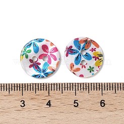 2  - 正孔淡水貝ボタン  フラットラウンド  カラフル  14x2mm  穴：2mm&nbsp;SHEL-A004-01E