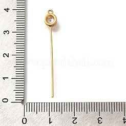 Brass Micro Pave Cubic Zirconia Pendant Bails&nbsp;KK-K294-06G
