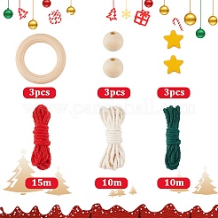 Christmas DIY Handmade Woven Cotton Santa Claus Pendant Decoration Making Kits&nbsp;DIY-SC0028-12A