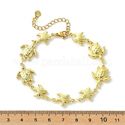 2Pcs 304 Stainless Steel Link Chains Bracelets for Women&nbsp;BJEW-JB13763