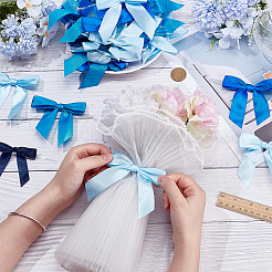 75Pcs 5 Styles Polyester Bowknot&nbsp;AJEW-AR0005-14