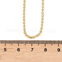 2mm真鍮ボールチェーンネックレス（男女兼用）  18KGP本金メッキ  17.76インチ（45.1cm）&nbsp;NJEW-L012-04G