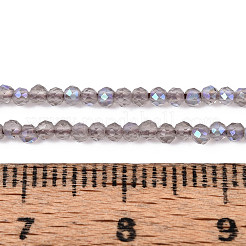 AB Color Plated Natural Ice Obsidian Beads Strands&nbsp;G-T144-A07-06