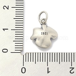 925 Sterling Silver Flower Charms with Jump Rings and 925 Stamp&nbsp;LS-STER-M021-02AS-03