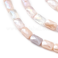 Gradient Color Electroplate Glass Bead Strands&nbsp;X-GLAA-E042-01E