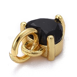 Brass Micro Pave Cubic Zirconia Charms&nbsp;KK-P192-08-G04