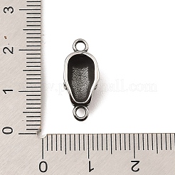 チベットスタイル 304 ステンレススチール リンク コネクタ チャーム  ハロウィンスカルリンク  アンティークシルバー  19x8x5.5mm  穴：2mm&nbsp;STAS-K264-04AS