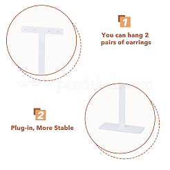 3Pcs 3 Sizes Acrylic T Bar Earring Display Stands&nbsp;EDIS-WH0029-35