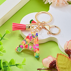 Fruit Series Letter Resin Keychains&nbsp;KEYC-TAC0033-02A