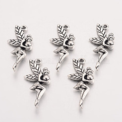 Tibetan Style Alloy Fairy Pendant Rhinestone Settings&nbsp;X-TIBEP-Q043-350-RS