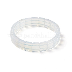 オパールストレッチブレスレット  多面カット  長方形  2-3/8インチ（6cm）&nbsp;BJEW-F406-B22