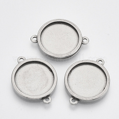Non-Tarnish 201 Stainless Steel Cabochon Connector Settings&nbsp;STAS-T047-05A