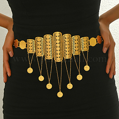 Luxurious Elegant Zinc Alloy & Brass Material Floral Tassel Coin Pendant Waist Chains for Women&nbsp;WN1140