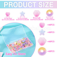 160Pcs 4 Styles Imitation Candy Food Style Resin Cabochons&nbsp;RESI-TA0004-10