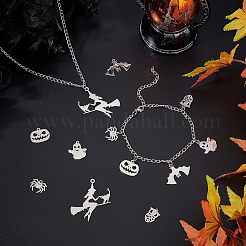24Pcs 6 Style 201 and 304 Stainless Steel Pendants&nbsp;STAS-UN0034-07