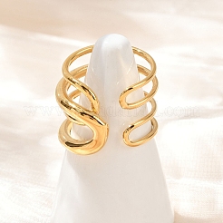 304 Stainless Steel Cuff Rings&nbsp;RJEW-P153-05G
