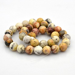 Natural Crazy Lace Agate Round Beads Strands&nbsp;G-N0120-16-8mm