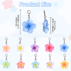 20Pcs 10 Style Resin Pendant Decorations&nbsp;HJEW-YW00120