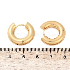 202 ステンレススチール ハギーフープピアス  316サージカルステンレスピン付き  リング  ゴールドカラー  4ゲージ  19x20x5mm  ピン：1mm&nbsp;X-EJEW-O087-08C-G