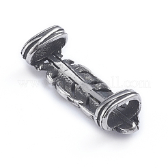 Retro 304 Stainless Steel Slide Charms/Slider Beads&nbsp;STAS-L243-009AS