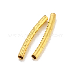 真鍮製カーブチューブビーズ  カドミウムフリー＆鉛フリー  ゴールドカラー  15x1.5mm  穴：1mm&nbsp;KK-B120-04F-G